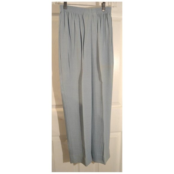 Briggs Petite Women's Size XS/P Blue Elastic Waist Straight Leg Pants Slacks - Picture 2 of 2